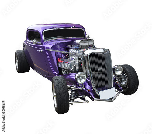 Foto: no name hotrod isolated on white backround no name hotrod isolated on white backround
