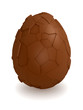 cracked chocolate egg