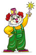 clown with magic wand clown with magic wand
