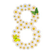 number eight made of Flowers number eight made of Flowers