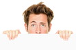 Man showing sign surprised