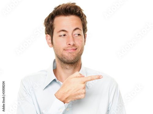 Photo: Man pointing Man pointing