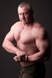 Bodybuilder posing