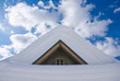 snow covered mountain cottage