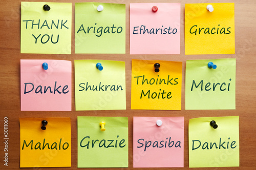 Photo: Thank you word in 12 languages Thank you word in 12 languages