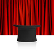 Top hat red curtains