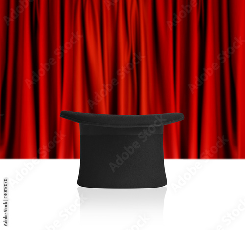 Foto: Top hat red curtains Top hat red curtains