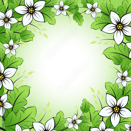 Vector: Vector floral frame Vector floral frame