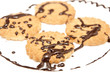 Cookies with chocolate close up Cookies with chocolate close up