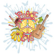 peace and love vector illustration peace and love vector illustration