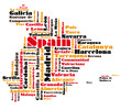 abstract vector map of spain