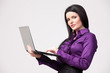 with laptop in hand