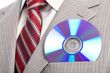 businessman with cd