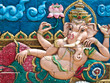 Golden Hindu God Ganesh on wall Golden Hindu God Ganesh on wall