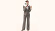 Businesswoman giving orders through a megaphone