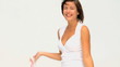 Video: Pretty brunette holding shopping bags Pretty brunette holding shopping bags
