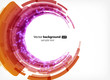 abstract modern background with round shapes and neon lights
