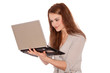 young woman with laptop