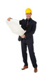 Young caucasian architect with plans