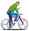 young man on a bike
