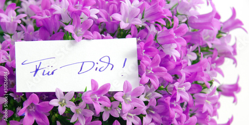 Foto: Für Dich! mit lila Blumen Für Dich! mit lila Blumen
