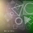 Abstract background of white geometrical shapes