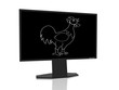 rooster on lcd