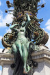Art Nouveau Horloge Dewailly fountain detail in Amiens