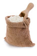 Flour in small canvas sack