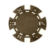 Black poker chip isolated on white