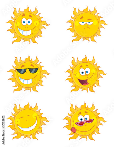 happy cartoon sunshine. Happy Sun Mascot Cartoon