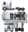 Vector hi-detailed semi-truck