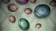 Falling Eggs on Decorative Paper