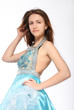 Portrait of romantic girl in the beautiful dress Portrait of romantic girl in the beautiful dress