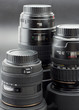 Photo: Three professional camera lenses Three professional camera lenses