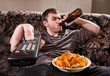 Man watching TV