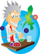 Mad Scientist doing Experiment