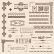 Decorative menu and invitation border elements Decorative menu and invitation border elements