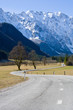 curved road in alps curved road in alps