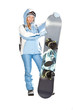Girl with snowboard. Girl with snowboard.