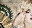 Hairdresser making an intricate hair do