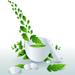 medicine with leaves