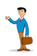 business man with bag business man with bag