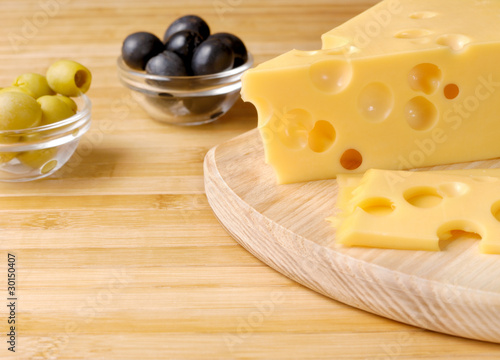 Photo: Cheese and olives Cheese and olives