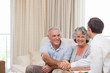Seniors with assurance man Seniors with assurance man