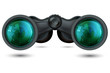 Vector: binoculars with target map binoculars with target map