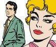 ilustracion con una pareja de enamorados