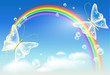 Rainbow and butterfly Rainbow and butterfly