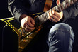 man with electric guitar