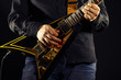 man with electric guitar